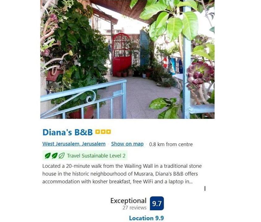 Diana'S B&B Jerusalem Eksteriør bilde